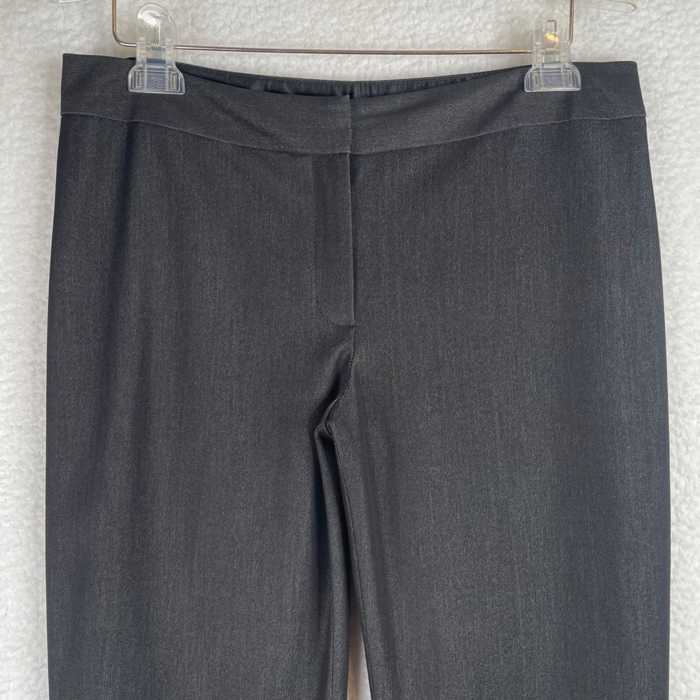 Tahari Womens Charcoal Grey Flare Dress Pants Size 8 Mid Rise Career Trousers